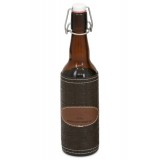 Бутылка МАГАРЫЧ 0,5 литра (коричневая, с бугель-пробкой, чехол коричн кожа, экокожа, 20 шт в коробке)