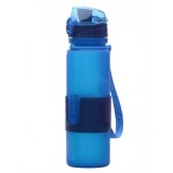Бутылка силиконовая «COMPACT DRINK» голубая SF 0060, 500 мл.